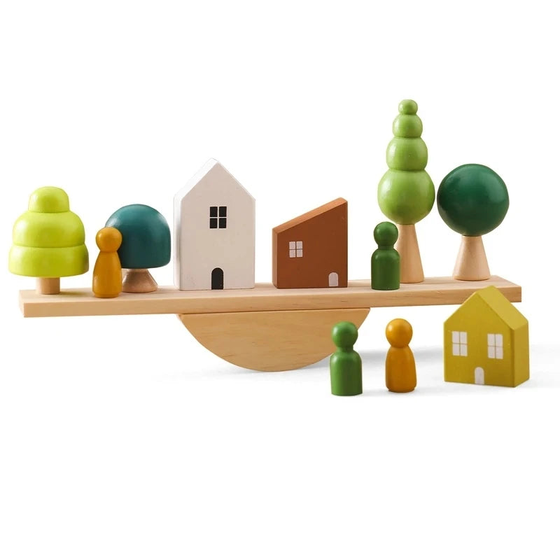 Jouet d'enfilage en bois