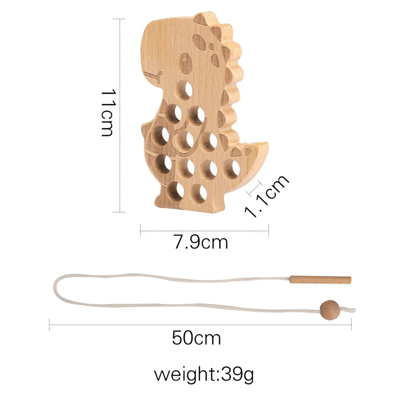 Jouet d'enfilage en bois