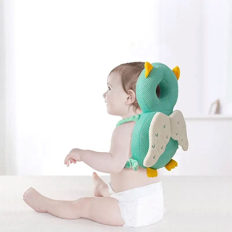 OreillerProtectionBébé™ - Hiboux Vert - Bébé Merveilleux